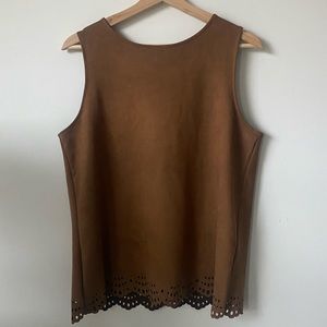 Faux suede sleeveless blouse - Banana Republic